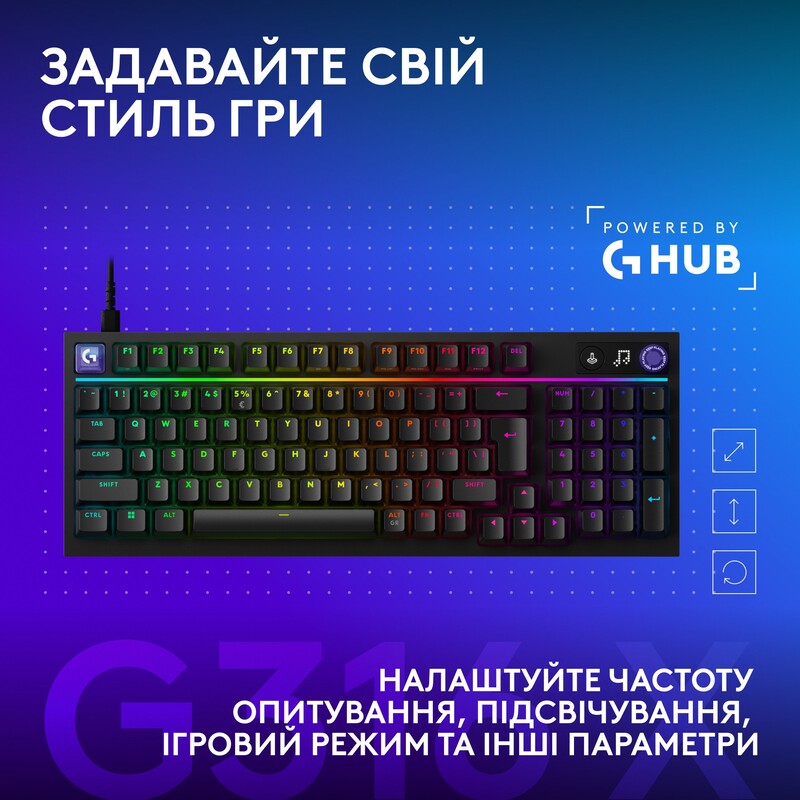 Клавiатура Logitech G316 X 98 Black (920-014205)