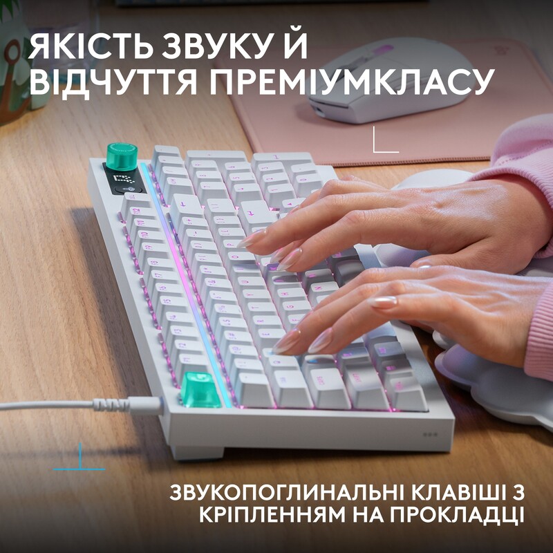 Клавiатура Logitech G316 X 98 White (920-014231)