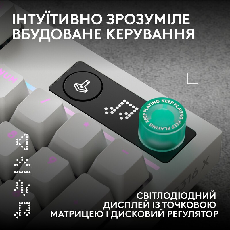 Клавiатура Logitech G316 X 98 White (920-014231)