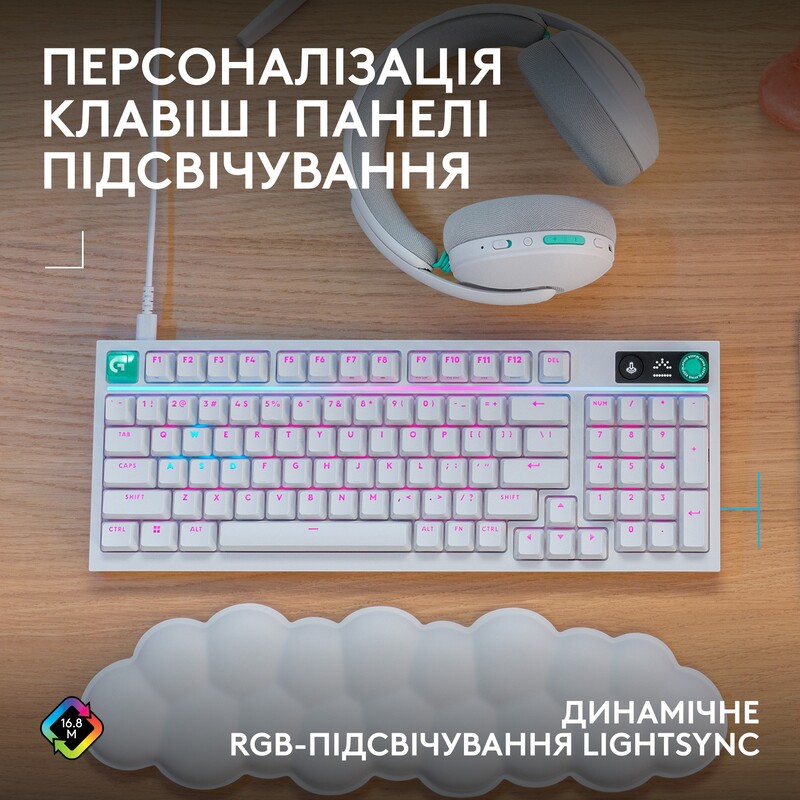 Клавiатура Logitech G316 X 98 White (920-014231)