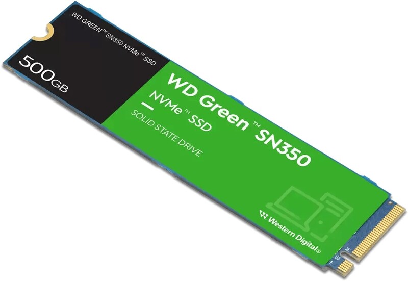 Накопитель SSD 500GB WD Green SN350 M.2 2280 PCIe 3.0 x4 3D TLC (WDS500G2G0C)