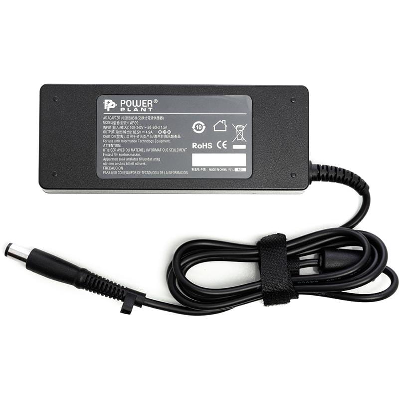 Блок живлення PowerPlant для ноутбука HP 220V, 18.5V 90W 4.9A, 7.4х5.0мм (HP90E7450)