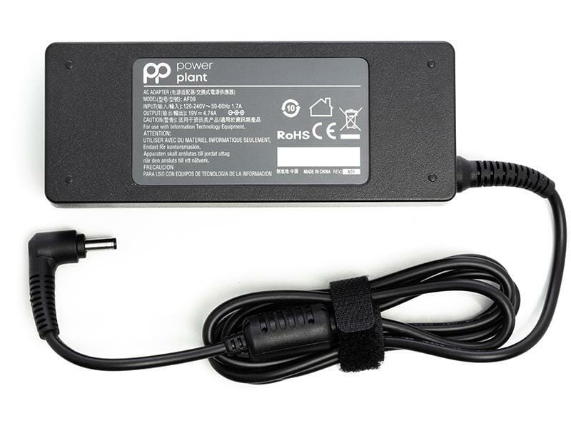 Блок питания PowerPlant для ноутбука Asus 220V, 19V 90W 4.74A, 4.0х1.35мм (AS90F4014)