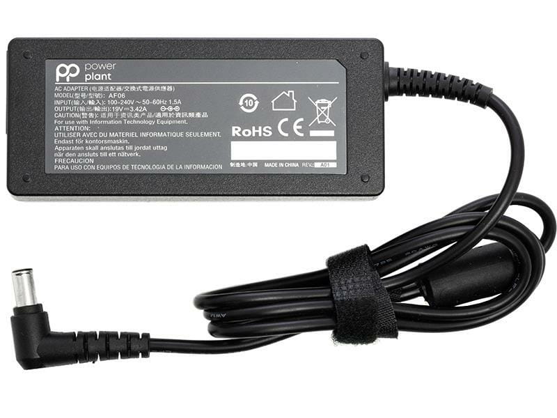 Блок питания PowerPlant для ноутбука LG 220V, 19V 65W 3.42A, 6.5х4.4мм (LG65F6544)