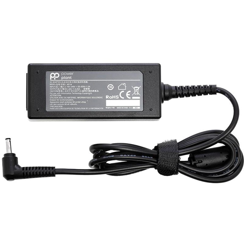 Блок питания PowerPlant для ноутбука Lenovo 220V, 20V 45W 2.25A, 4.0х1.35мм (IB45H4014)