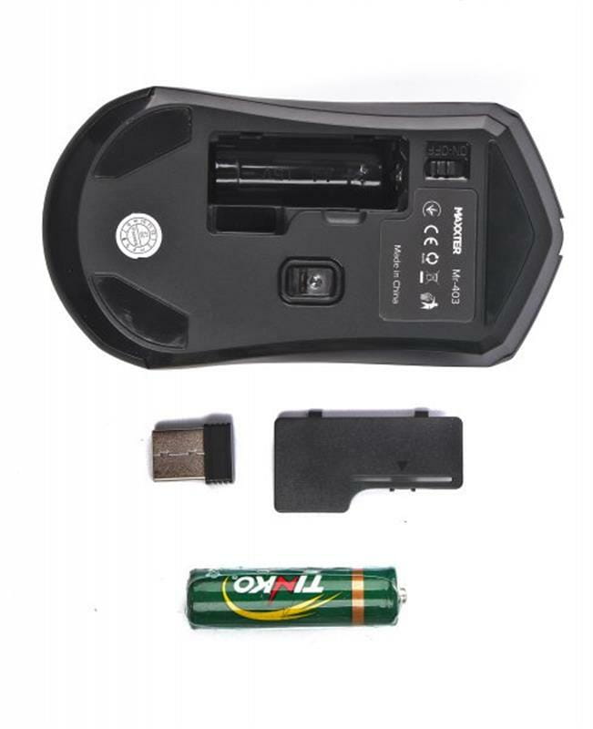 Мышь беспроводная Maxxter Mr-403 Black
