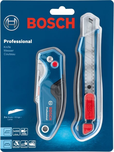 Нож Bosch Professional набор 2 шт. (1.600.A01.6BM)
