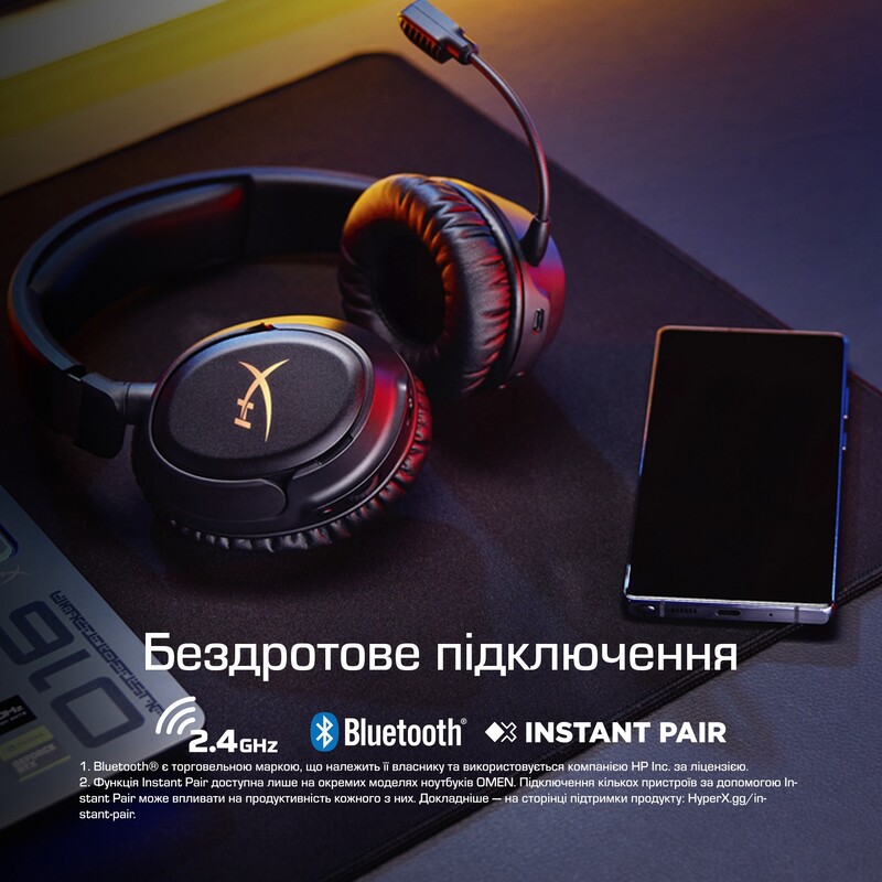 Bluetooth-гарнитура HyperX Cloud Flight 2 Wireless White (B5VC5AA)