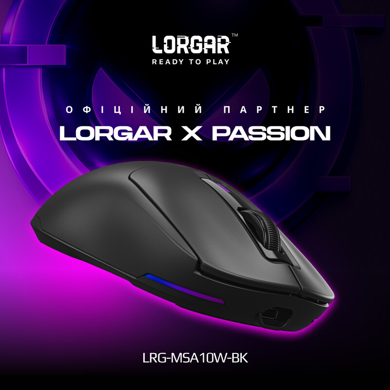 Мышь Lorgar Advanced MSA10W Wireless Black (LRG-MSA10W-BK)