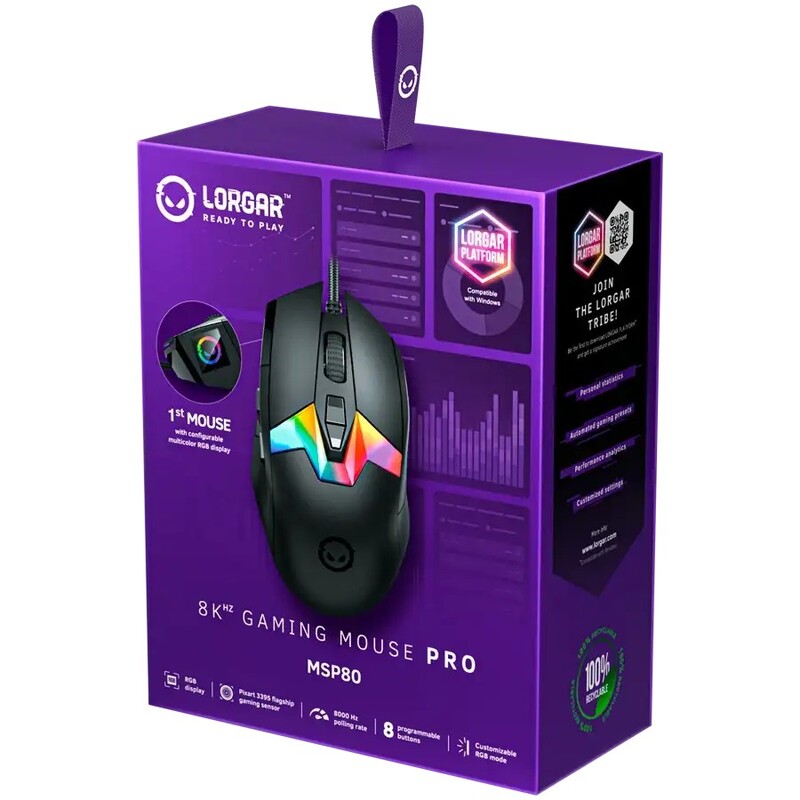 Мышь Lorgar Pro MSP80 Wired USB Black (LRG-MSP80-BK)