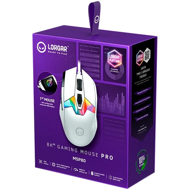 Миша Lorgar Pro MSP80 Wired USB White (LRG-MSP80-WH)