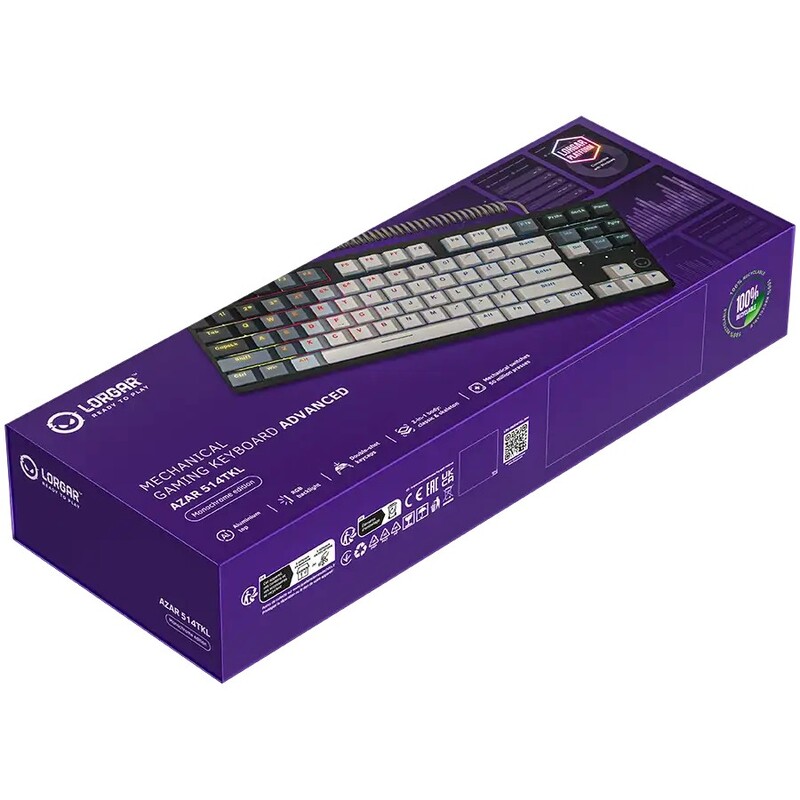 Клавіатура Lorgar Advanced Azar 514TKL Wired White (LRG-GK514TKL-WH-UA)