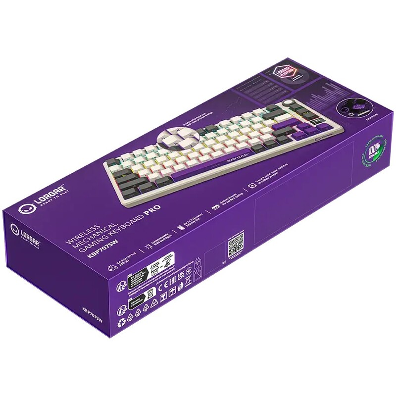 Клавіатура Lorgar Pro KBP7075W Wireless Beige (LRG-KBP7075W-RT-US)
