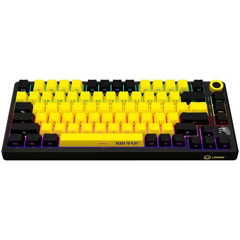 Клавіатура Lorgar Pro KBP7075W Wireless Yellow (LRG-KBP7075W-YL-US)