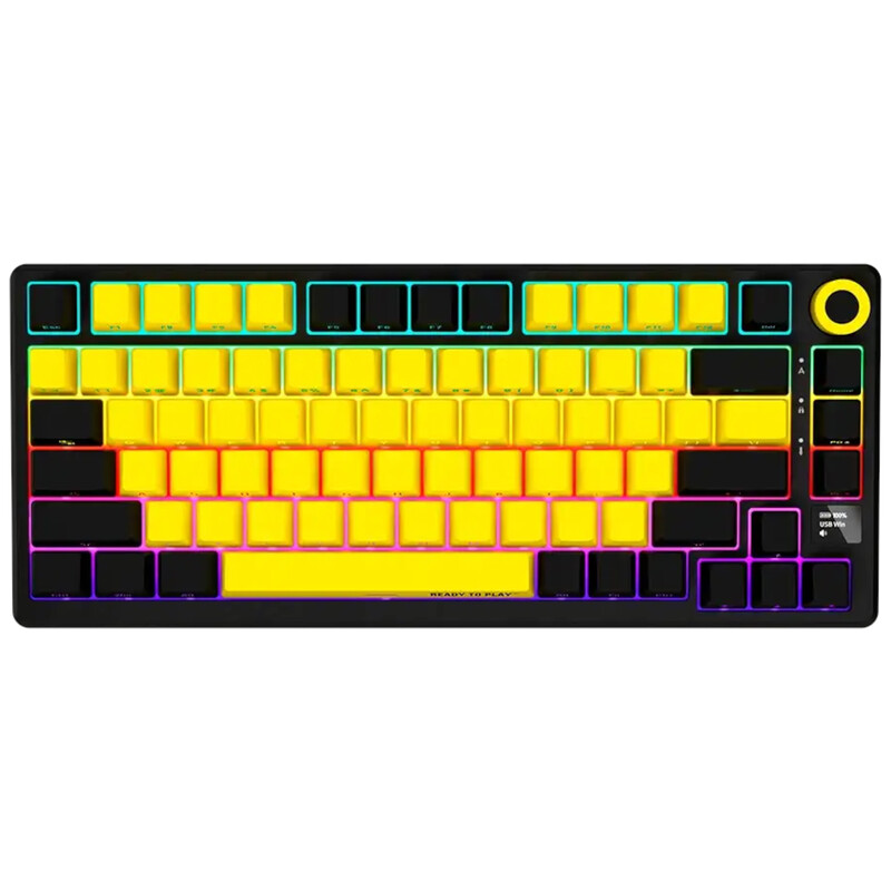 Клавіатура Lorgar Pro KBP7075W Wireless Yellow (LRG-KBP7075W-YL-US)