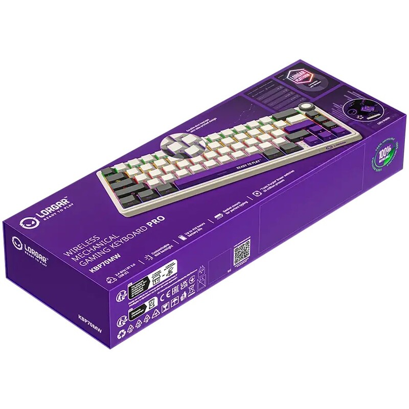 Клавіатура Lorgar Pro KBP70MW Wireless Beige (LRG-KBP70MW-RT-US)