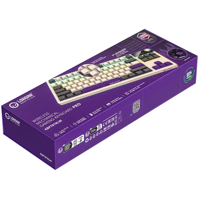 Клавіатура Lorgar Pro KBP70TKLW Wireless Beige (LRG-KBP70TKLW-RT-US)