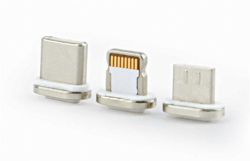 Кабель Cablexpert USB - Lightning + micro USB + USB Type-C (M/M), 1 м, серебристый (CC-USB2-AMLM31-1M)