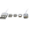 Фото - Кабель Cablexpert USB - Lightning + micro USB + USB Type-C (M/M), 1 м, сріблястий (CC-USB2-AMLM31-1M) | click.ua