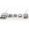 Фото - Кабель Cablexpert USB - Lightning + micro USB + USB Type-C (M/M), 1 м, сріблястий (CC-USB2-AMLM31-1M) | click.ua