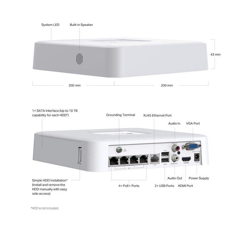 Відеореєстратор TP-Link VIGI NVR1104H-4P