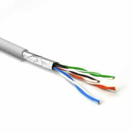 Кабель вита пара Ritar (03492) КВПЕ FTP 24 AWG, CCA, 4х2х0.51 мм, 305м, Corton Box