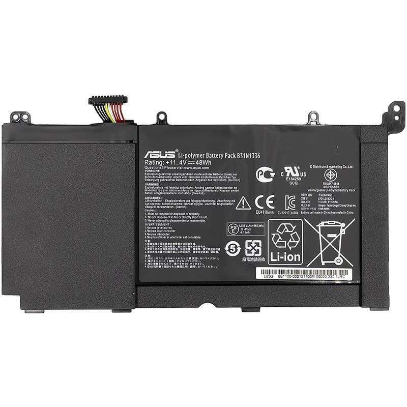 АКБ PowerPlant для ноутбука Asus VivoBook S551L (A42-S551) 11.4V 4400mAh (NB430765)