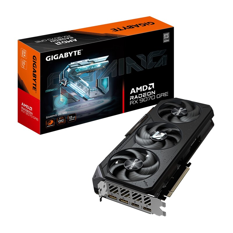 Видеокарта AMD Radeon RX 9070 GRE 12GB GDDR6 Gaming OC Gigabyte (GV-R907GREGAMING OC-12GD)
