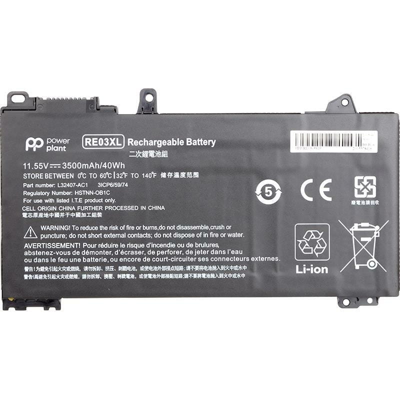 АКБ PowerPlant для ноутбука HP ProBook 440 G6 (RE03XL, HSTNN-0B1C) 11.55V 3500mAh (NB461509)