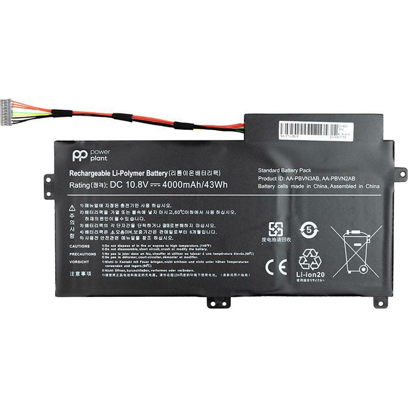 АКБ PowerPlant для ноутбука Samsung 370R (AA-PBVN3AB) 10.8V 4000mAh (NB490080)