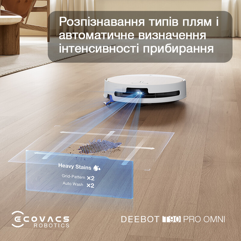 Робот-пилосос Ecovacs Deebot T90 Pro Omni White (DEX95)