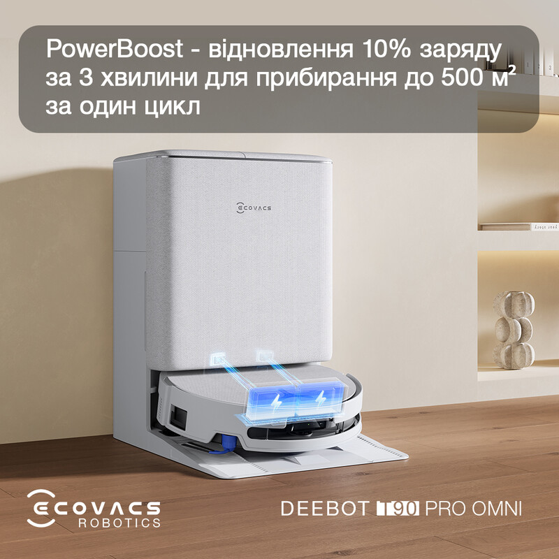 Робот-пилосос Ecovacs Deebot T90 Pro Omni White (DEX95)