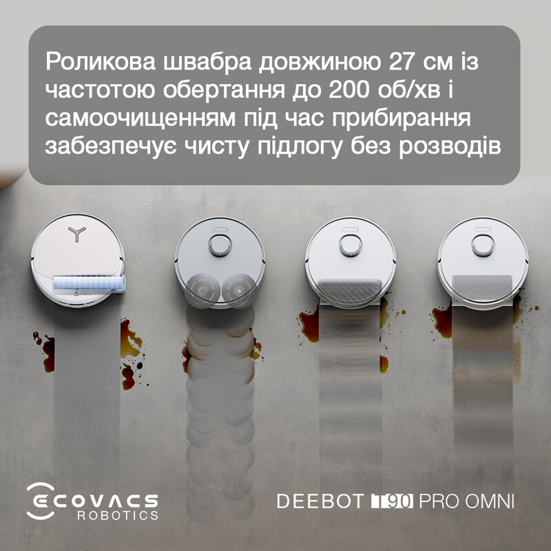 Робот-пилосос Ecovacs Deebot T90 Pro Omni White (DEX95)