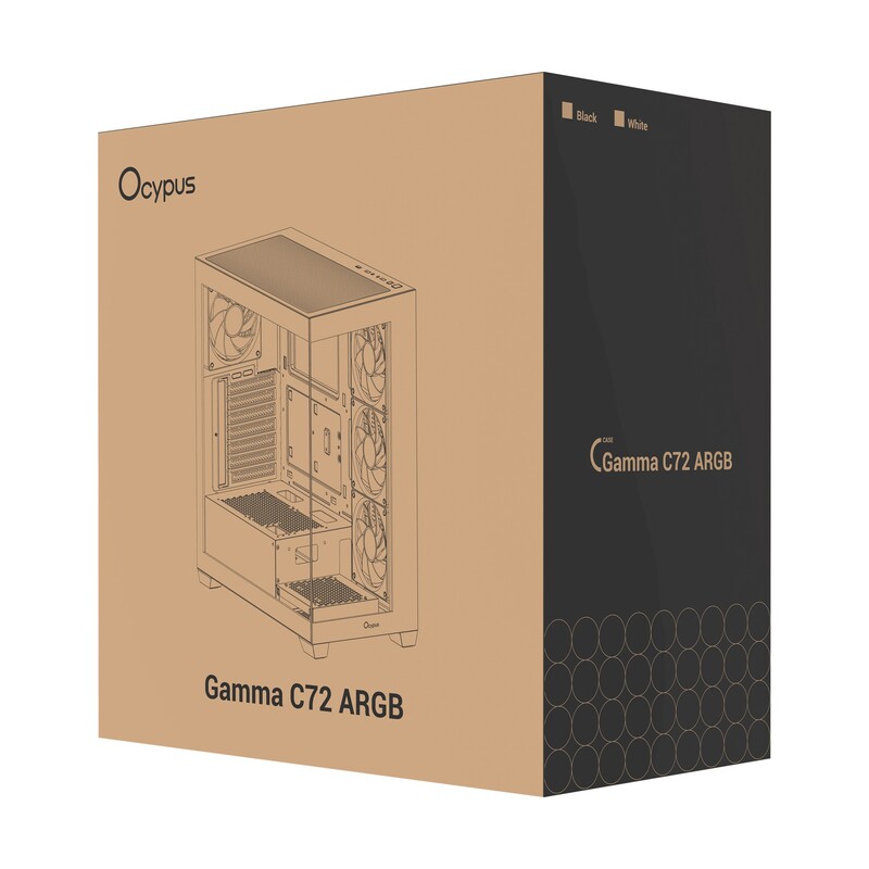 Корпус Ocypus Gamma C72 ARGB White (GAMMA-C72-WHD400XX-GL)