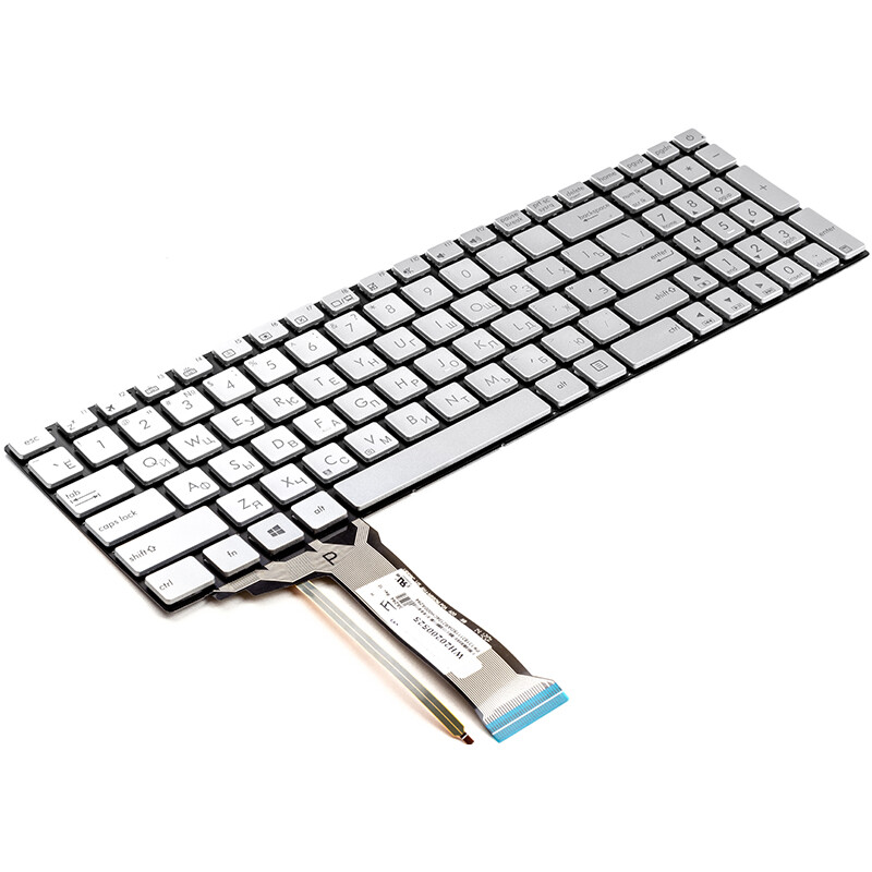 Клавіатура PowerPlant для ноутбука Asus N551, N551JQ сріблястий, без фрейма (KB310719)