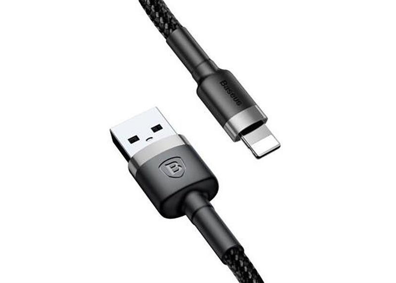 Кабель Baseus Cafule USB-Lightning, 1м Black-Grey (CALKLF-BG1)