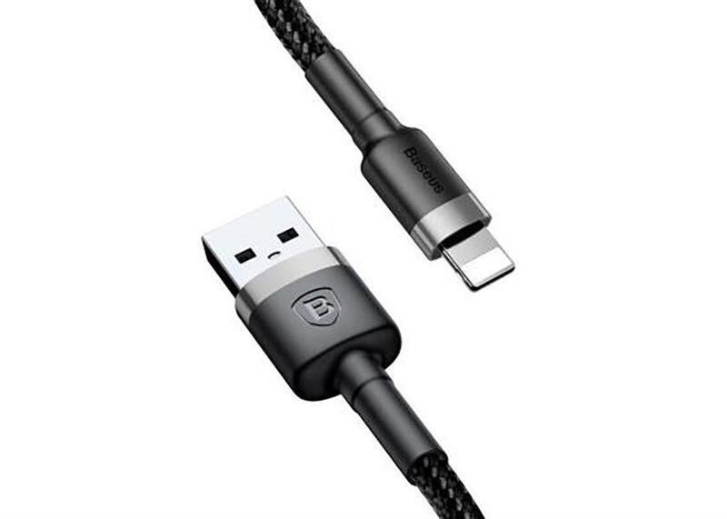 Кабель Baseus Cafule USB-Lightning, 2м Grey-Black (CALKLF-CG1)