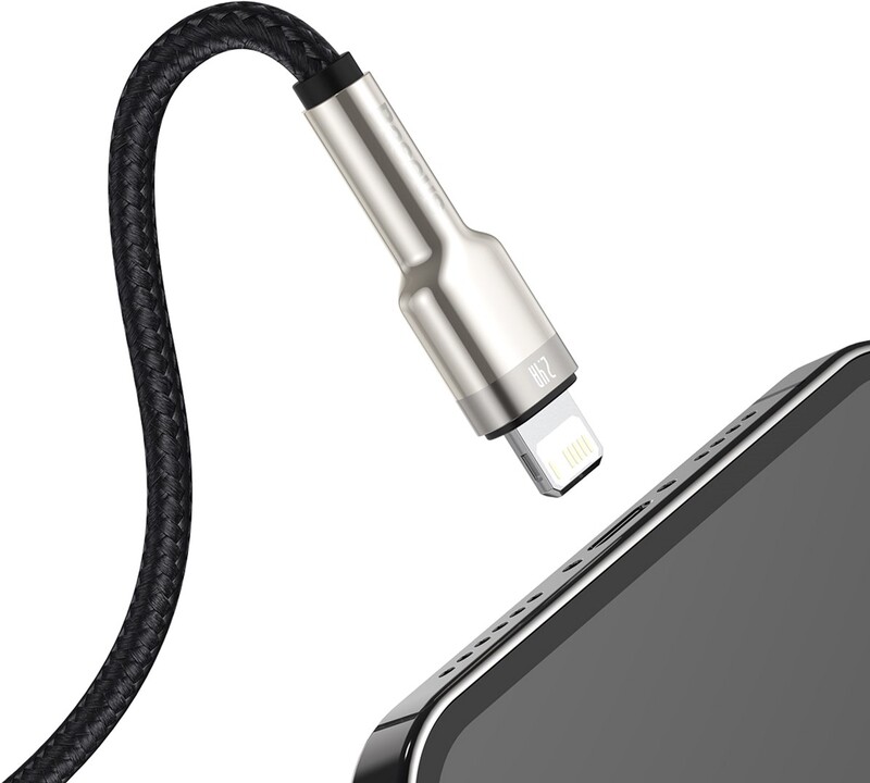 Кабель Baseus Cafule Metal USB-Lightning, 1м Black (CALJK-A01)