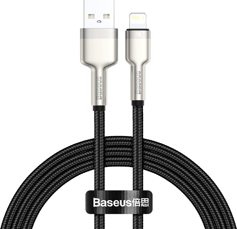 Кабель Baseus Cafule Metal USB-Lightning, 1м Black (CALJK-A01)