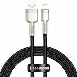 Кабель Baseus Cafule Metal USB-Lightning, 2м Black (CALJK-B01)