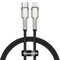 Фото - Кабель Baseus Cafule Metal USB-C-Lightning, 1м Black (CATLJK-A01) | click.ua