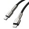 Фото - Кабель Baseus Cafule Metal USB-C-Lightning, 2м Black (CATLJK-B01) | click.ua