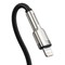 Фото - Кабель Baseus Cafule Metal USB-C-Lightning, 2м Black (CATLJK-B01) | click.ua