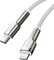 Фото - Кабель Baseus Cafule Metal USB-C-Lightning, 2м White (CATLJK-B02) | click.ua