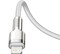 Фото - Кабель Baseus Cafule Metal USB-C-Lightning, 2м White (CATLJK-B02) | click.ua