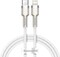 Фото - Кабель Baseus Cafule Metal USB-C-Lightning, 2м White (CATLJK-B02) | click.ua
