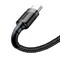 Фото - Кабель Baseus Cafule USB-USB-C, 2A, 3м Gray/Black (CATKLF-UG1) | click.ua