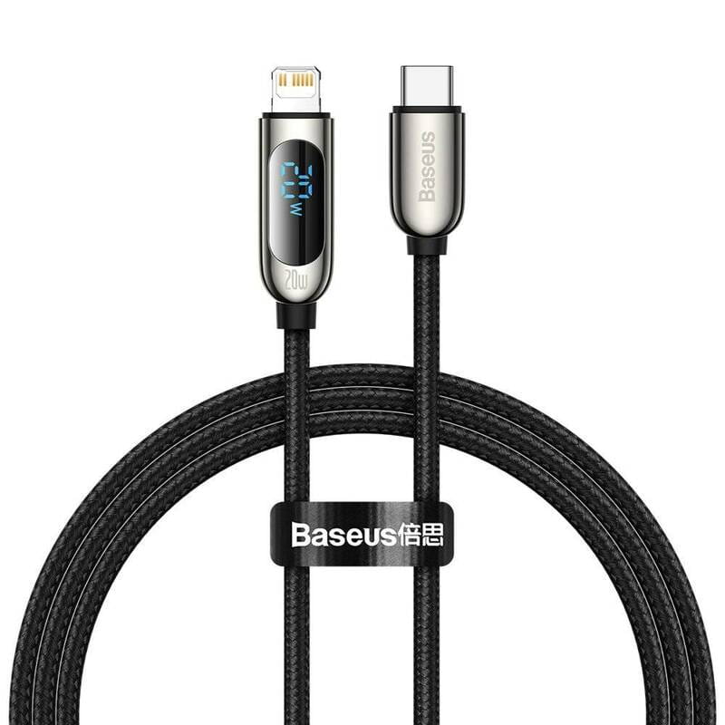 Кабель Baseus Display Fast Charging USB-C-Lightning, 20W, 1м Black (CATLSK-01)