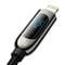 Фото - Кабель Baseus Display Fast Charging USB-C-Lightning, 20W, 1м Black (CATLSK-01) | click.ua