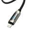 Фото - Кабель Baseus Display Fast Charging USB-C-Lightning, 20W, 1м Black (CATLSK-01) | click.ua
